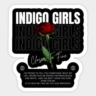 Indigo Girls // Flower Sticker